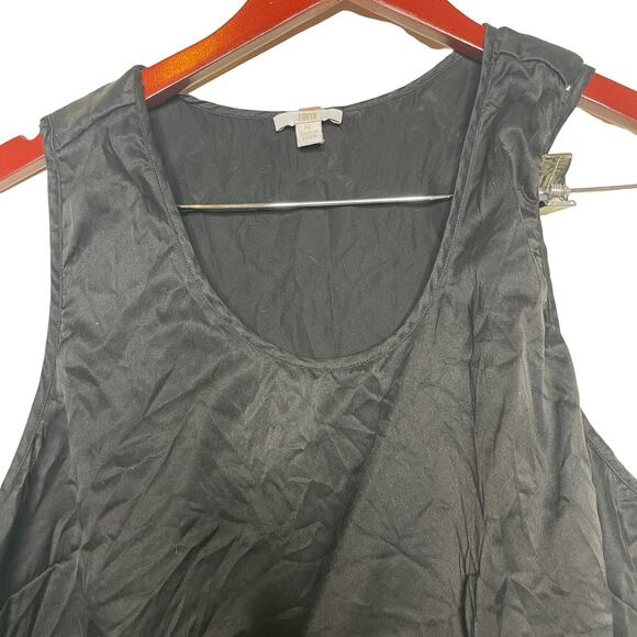 Lunya Black 100% silk tulip pajama tank top sz XL - Picture 3 of 6